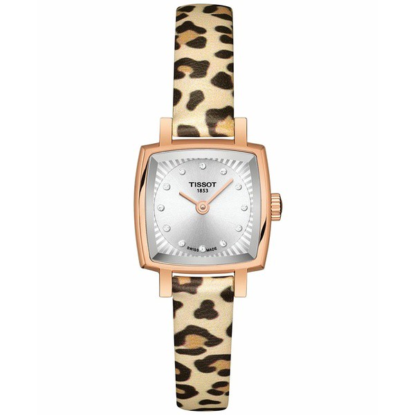 ティソット レディース 腕時計 アクセサリー Women's Lovely Diamond 1/20 ct t.w. PVD Printed Strap Watch 20mm Silver