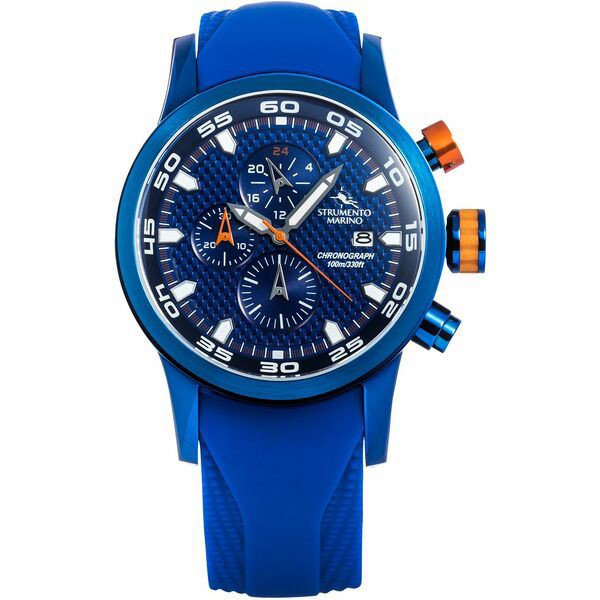 ストルメント マリーノ メンズ 腕時計 アクセサリー Men's Speedboat Blue Silicone Performance Timepiece Watch 46mm Blue