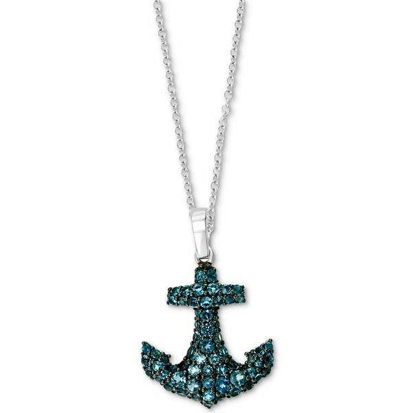 エフィー コレクション レディース ネックレス・チョーカー・ペンダントトップ アクセサリー EFFY® London Blue Topaz Anchor 18" Pe