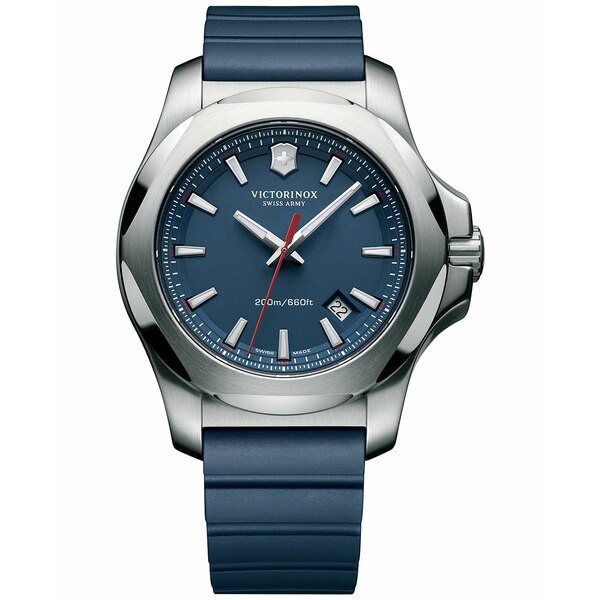 ビクトリノックス メンズ 腕時計 アクセサリー Men's I.N.O.X. Blue Rubber Strap Watch 43mm 241688.1 No Color