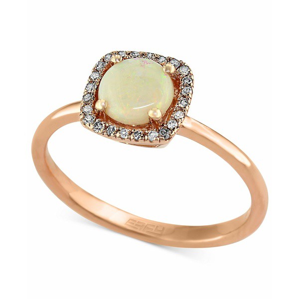 エフィー コレクション レディース リング アクセサリー Aurora by EFFY® Opal (3/4 ct. t.w.) and Diamond Accent Ring in 14k Rose