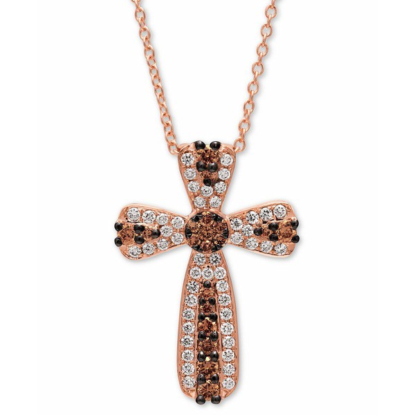 ルヴァン レディース ネックレス・チョーカー・ペンダントトップ アクセサリー Chocolatier® Diamond Cross 18" Pendant Necklace (3