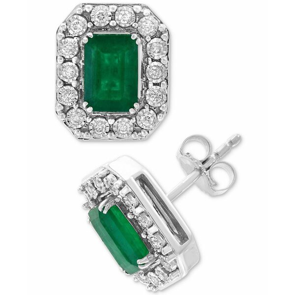 エフィー コレクション レディース ピアス＆イヤリング アクセサリー EFFY® Emerald (1-7/8 ct. t.w.) & Diamond (1/5 ct. t.w.) Ear