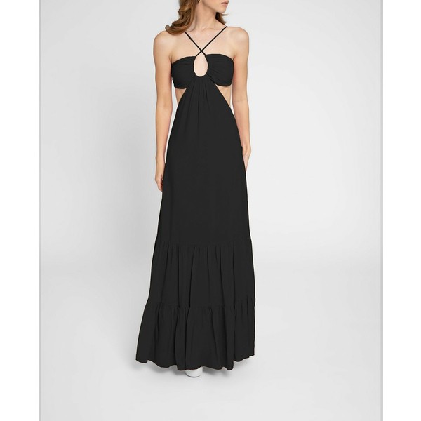 ニコルミラー レディース ワンピース トップス Cut Out Maxi Dress Black