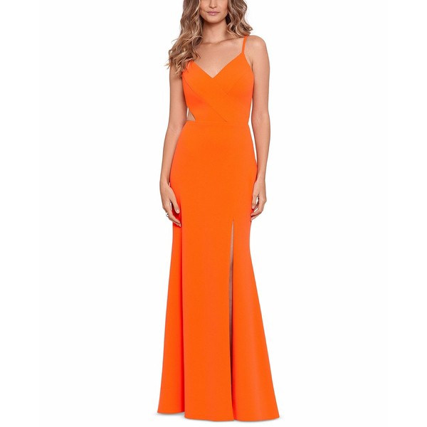 エスケープ レディース ワンピース トップス Side-Cutout Gown Orange