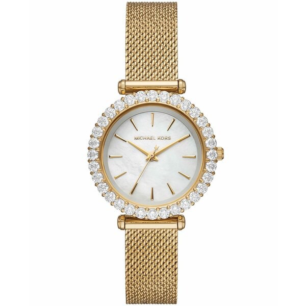 マイケルコース レディース 腕時計 アクセサリー Women's Darci Gold-Tone Stainless Steel Mesh Bracelet Watch, 34mm Gold-Tone