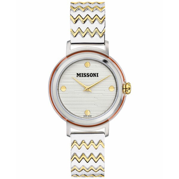 ミッソーニ レディース 腕時計 アクセサリー Women's Swiss Fiammato Two Tone Stainless Steel Bracelet Watch 37mm Two Tone