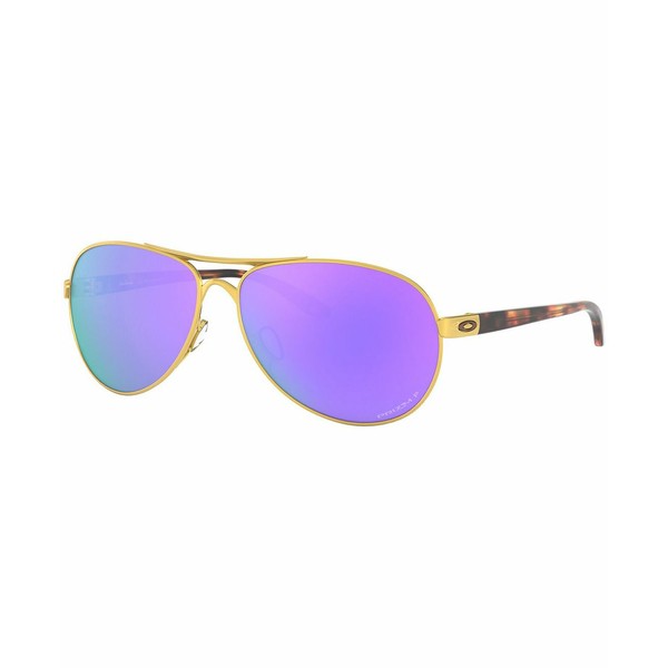 オークリー レディース サングラス＆アイウェア アクセサリー Women's Polarized Sunglasses, OO4079 SATIN GOLD/PRIZM VIOLET POLARIZED