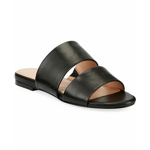 チャールズ・デイビッド レディース サンダル シューズ Siamese Banded Slide Sandals Black Leather