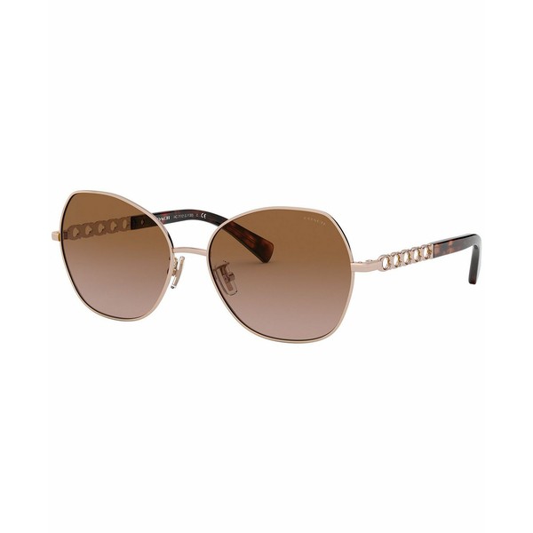 コーチ レディース サングラス＆アイウェア アクセサリー Sunglasses, 0HC7112 SHINY ROSE GOLD/BROWN ROSE GRADIENT