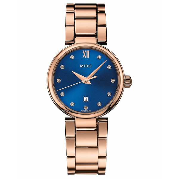 ミド レディース 腕時計 アクセサリー Women's Swiss Baroncelli Donna Rose Gold-Tone PVD Stainless Steel Bracelet Watch 29mm Rose G