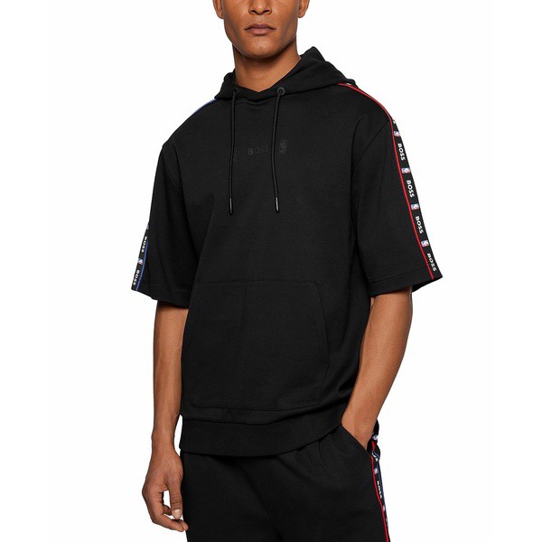 ヒューゴボス メンズ シャツ トップス BOSS x NBA Men's Hooded Sweatshirt Black