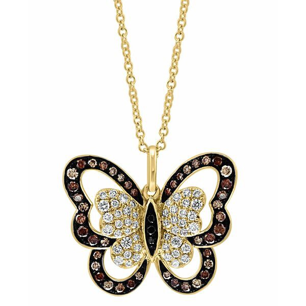 エフィー コレクション レディース ネックレス・チョーカー・ペンダントトップ アクセサリー EFFY® Multicolor Diamond Butterfly 18