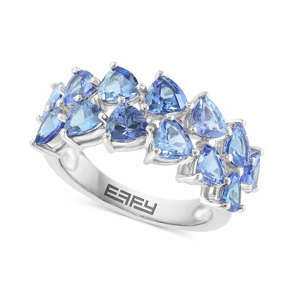 エフィー コレクション レディース リング アクセサリー EFFY® Tanzanite Trillion Double Row Ring (3-1/3 ct. t.w.) in Sterling S