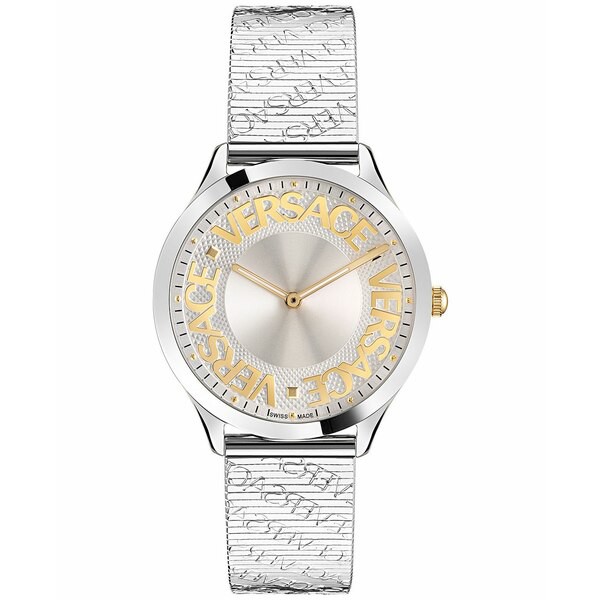 ヴェルサーチ レディース 腕時計 アクセサリー Women's Swiss Logo Halo Stainless Steel Bracelet Watch 38mm Stainless Steel