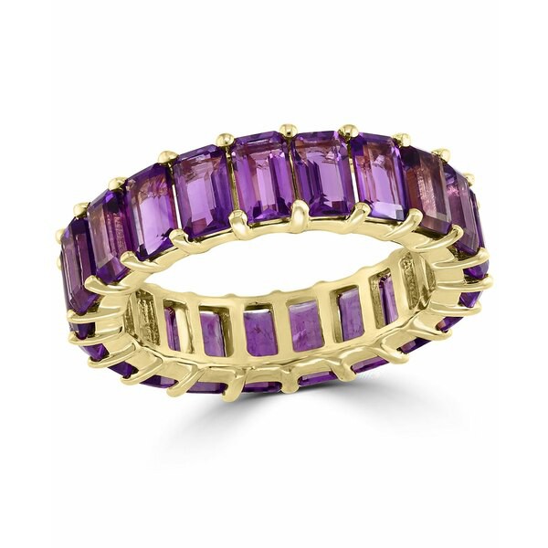 エフィー コレクション レディース リング アクセサリー EFFY® Amethyst Emerald-Cut Band (4-1/10 ct. t.w.) in 14k Gold Amethyst