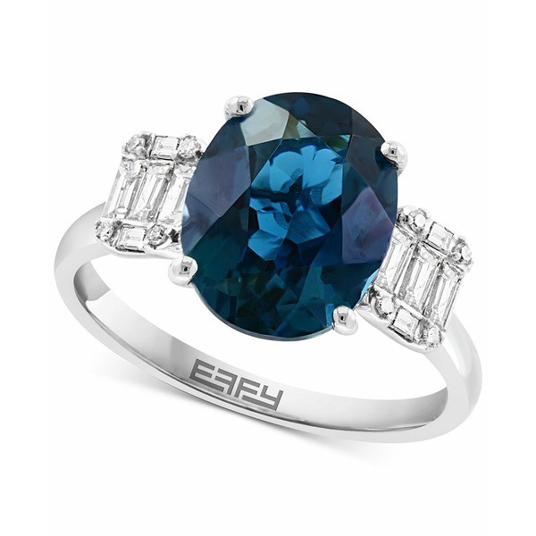 エフィー コレクション レディース リング アクセサリー EFFY® London Blue Topaz (4-1/6 ct. t.w.) & Diamond (1/4 ct. t.w.) in 14