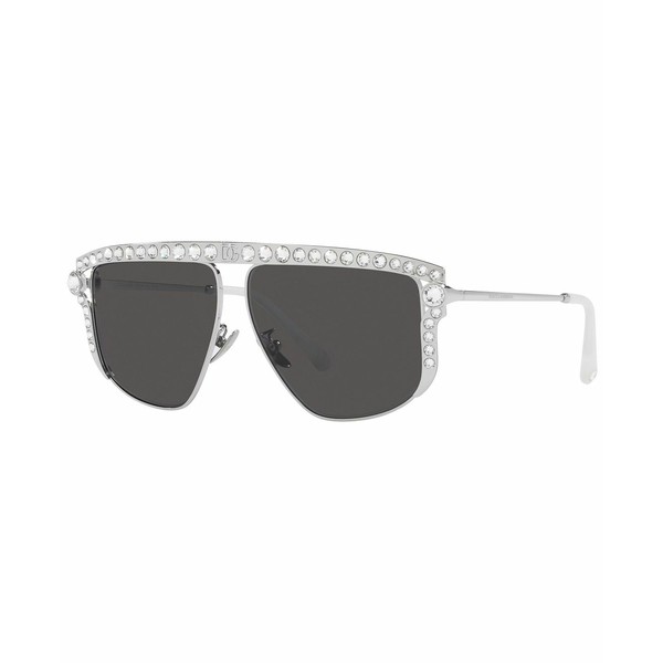 ドルチェ＆ガッバーナ レディース サングラス＆アイウェア アクセサリー Women's Sunglasses, DG2281B 57 Silver-Tone