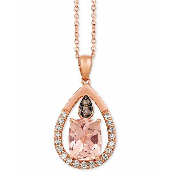 ルヴァン レディース ネックレス・チョーカー・ペンダントトップ アクセサリー Peach Morganite (2-1/6 ct. t.w.) & Diamond (1/2 ct. t.