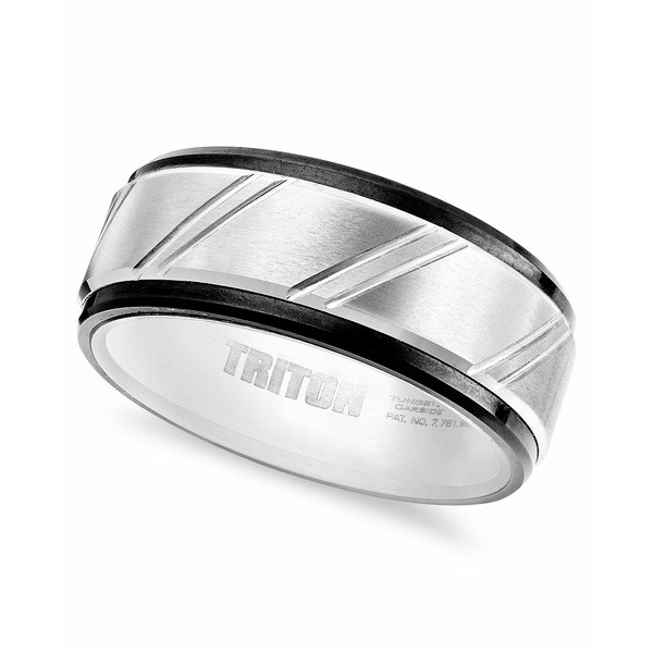 トライトン メンズ リング アクセサリー Men's Ring, Tungsten Carbide Band (9mm) No Color