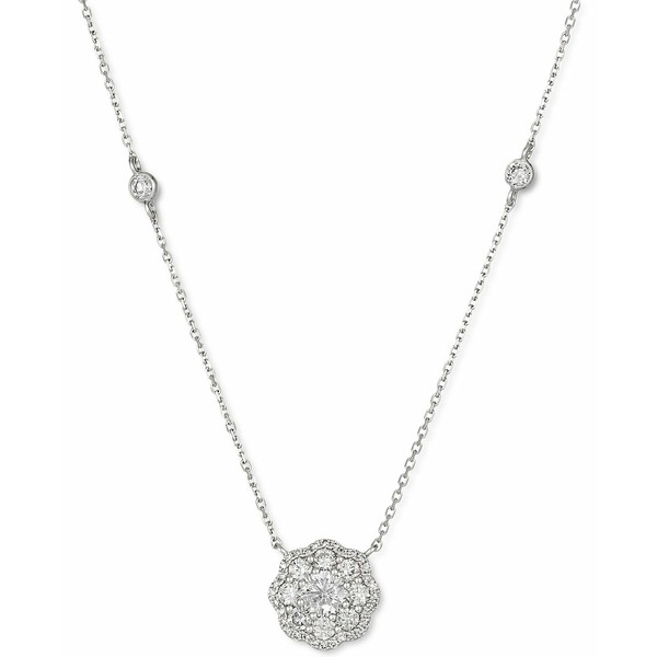 ルヴァン レディース ネックレス・チョーカー・ペンダントトップ アクセサリー Vanilla Diamond Flower Cluster Station 19" Pendant Nec