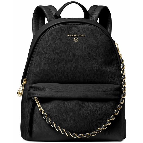 マイケルコース レディース バックパック・リュックサック バッグ Slater Medium Backpack Black/Gold