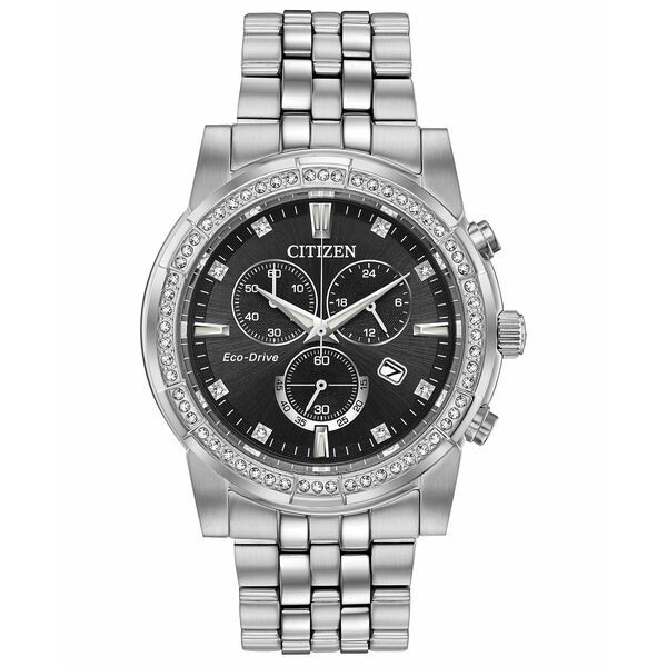 シチズン メンズ 腕時計 アクセサリー Eco-Drive Men's Chronograph Corso Stainless Steel Bracelet Watch 42mm Silver