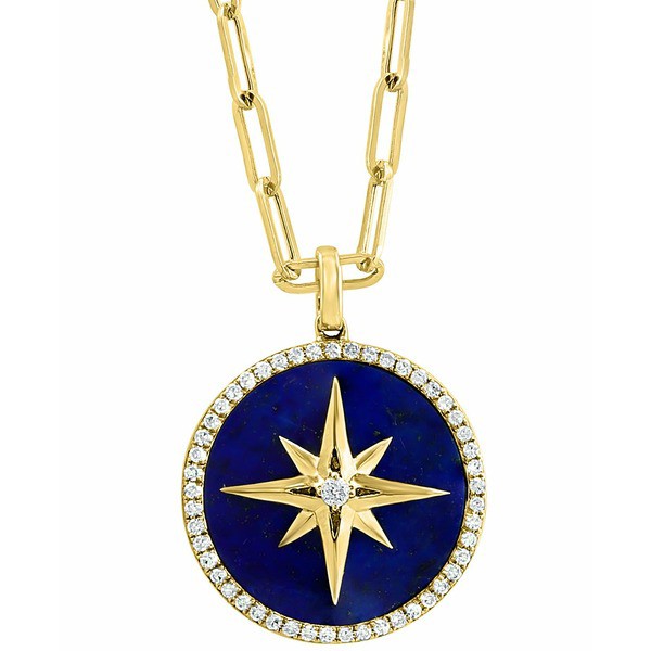 エフィー コレクション レディース ネックレス・チョーカー・ペンダントトップ アクセサリー EFFY Lapis Lazuli and Diamond (1/4 ct.t.w