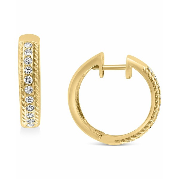 エフィー コレクション レディース ピアス＆イヤリング アクセサリー EFFY® Diamond Hoop Earrings (3/8 ct. t.w.) in 14k Gold Yell