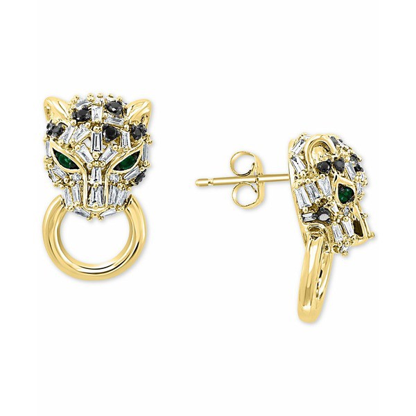 エフィー コレクション レディース ピアス＆イヤリング アクセサリー EFFY® Diamond (5/8 ct. t.w.) & Emerald (1/10 ct. t.w.) Sign