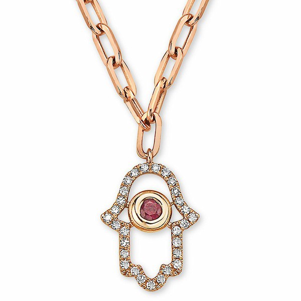 エフィー コレクション レディース ネックレス・チョーカー・ペンダントトップ アクセサリー EFFY® Ruby (1/10 ct. t.w.) & Diamond