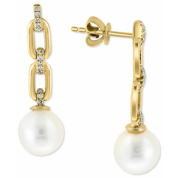 エフィー コレクション レディース ピアス＆イヤリング アクセサリー EFFY® Cultured Freshwater Pearl (8mm) & Diamond (1/10 ct. t