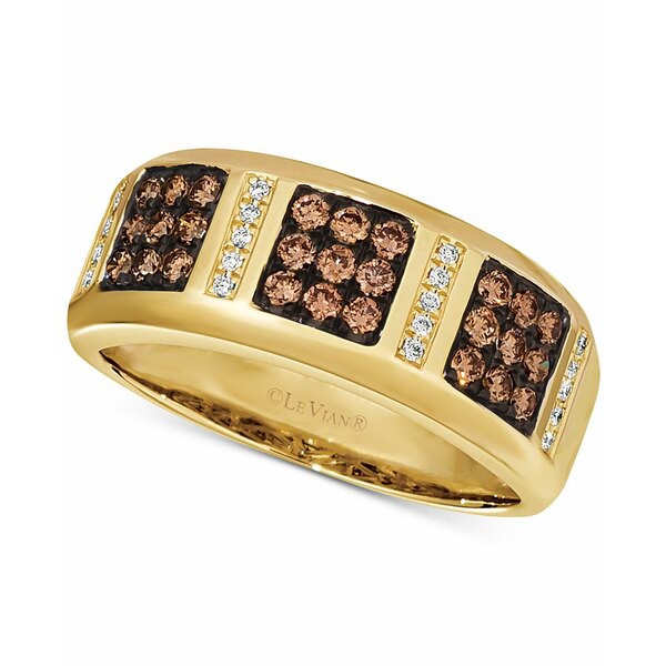 ルヴァン メンズ リング アクセサリー Chocolatier® Men's Diamond Band (5/8 ct. t.w.) in 14k Gold Gold