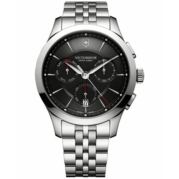 ビクトリノックス メンズ 腕時計 アクセサリー Men's Swiss Chronograph Alliance Stainless Steel Bracelet Watch 44mm 241745 Sliver