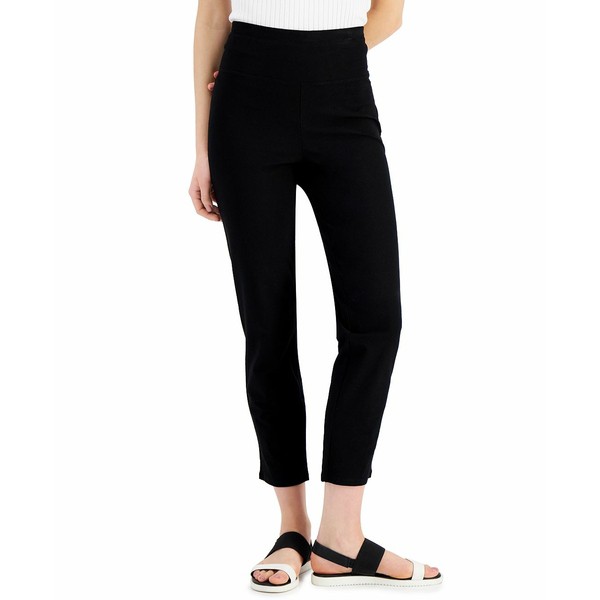 エイリーンフィッシャー レディース カジュアルパンツ ボトムス Women's High-Waist Slim Pull-On Pants, Regular & Plus Sizes Black