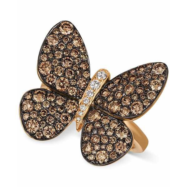 ルヴァン レディース リング アクセサリー Chocolatier® Chocolatier Diamond Butterfly Ring (1-7/8 ct. t.w.) in 14k Rose Gold R