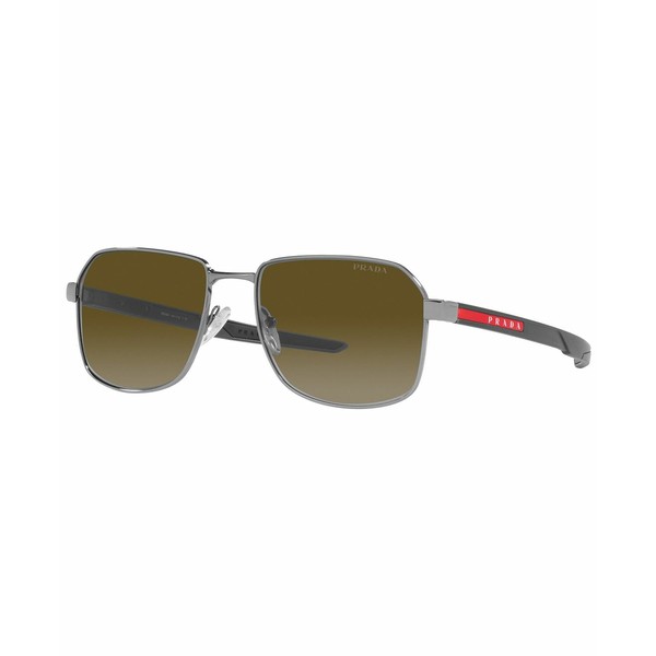 プラダ メンズ サングラス・アイウェア アクセサリー Men's Sunglasses, 57 Gunmetal