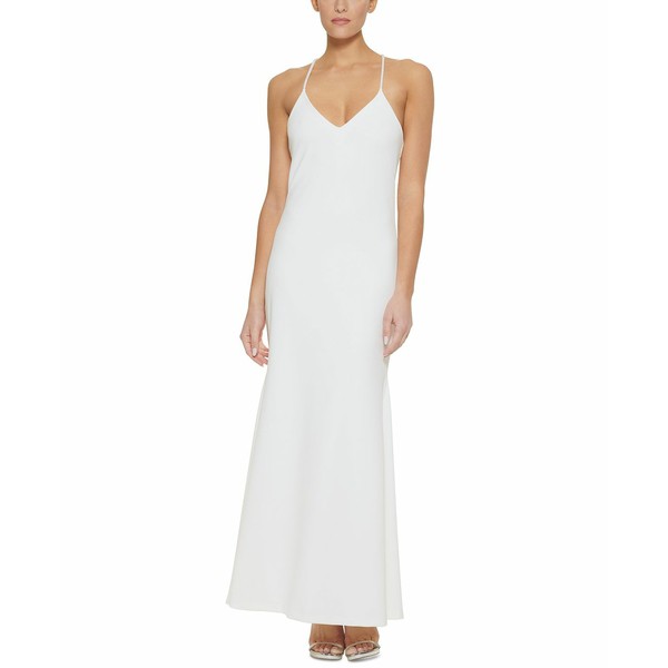 ダナ キャラン ニューヨーク レディース ワンピース トップス Women's V-Neck Mermaid Gown Ivory