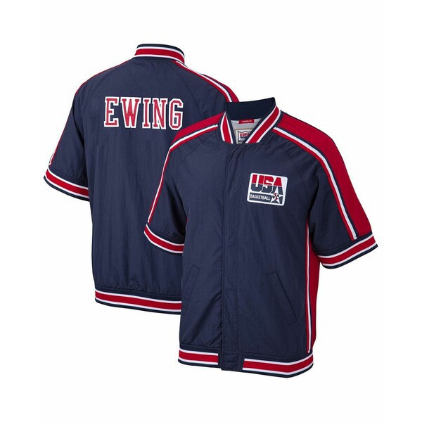 ミッチェル&ネス メンズ ジャケット＆ブルゾン アウター Men's Navy USA Basketball 1992 Dream Team Authentic Warm-Up Jacket Navy