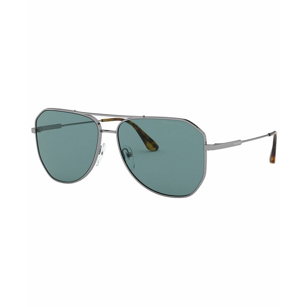 プラダ メンズ サングラス・アイウェア アクセサリー Men's Polarized Sunglasses, 0PR 63XS GUNMETAL/POLAR GREEN