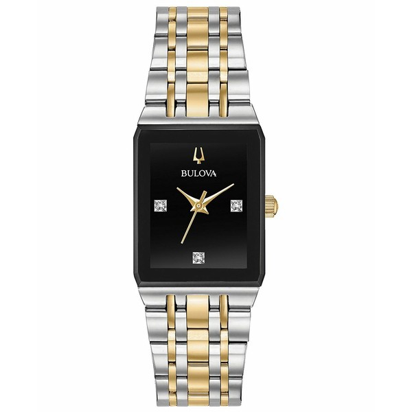 ブロバ レディース 腕時計 アクセサリー Women's Futuro Diamond-Accent Two-Tone Stainless Steel Bracelet Watch 20.5x32mm, Created f