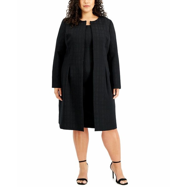 ル スーツ レディース ワンピース トップス Plus Size Dress Suit Black