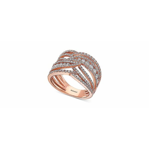 エフィー コレクション レディース リング アクセサリー EFFY® Diamond Openwork Statement Ring (1-1/3 ct. t.w.) in 14k Rose Gold