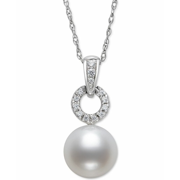 ベル ドゥ メール レディース ネックレス・チョーカー・ペンダントトップ アクセサリー Cultured Freshwater Pearl (7mm) & Diamond (1/2