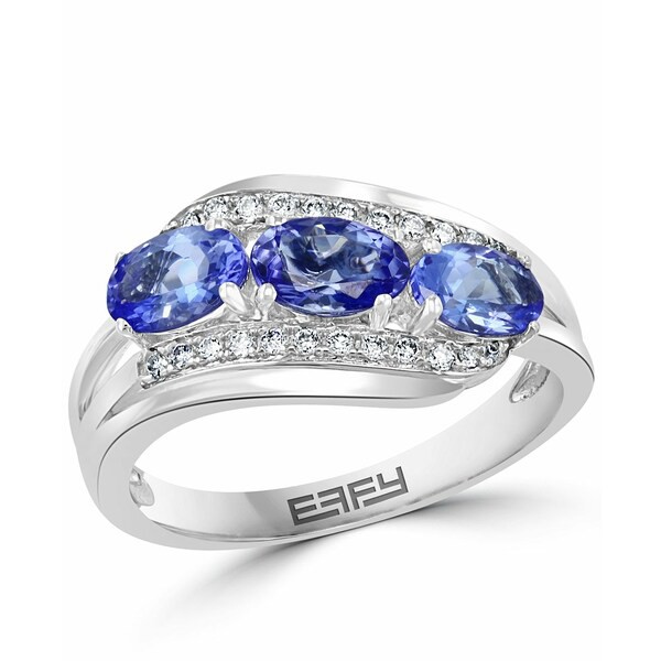 エフィー コレクション レディース リング アクセサリー EFFY® Tanzanite (1-1/4 ct. t.w.) & Diamond (1/8 ct. t.w.) Swirl Ring in