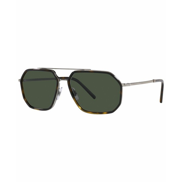 ドルチェ＆ガッバーナ メンズ サングラス・アイウェア アクセサリー Men's Polarized Sunglasses, DG2285 60 Bronze, Havana