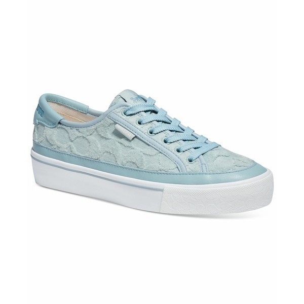 コーチ レディース スニーカー シューズ Women's CitySole Lace-Up Platform Sneakers Aqua Signature Terry