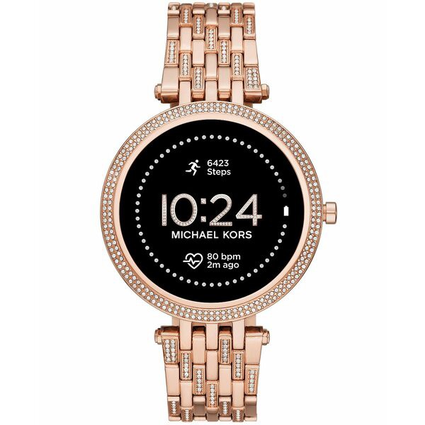 マイケルコース レディース 腕時計 アクセサリー Women's Gen 5E Darci Rose Gold Stainless Steel Smartwatch, 43mm Rose Gold