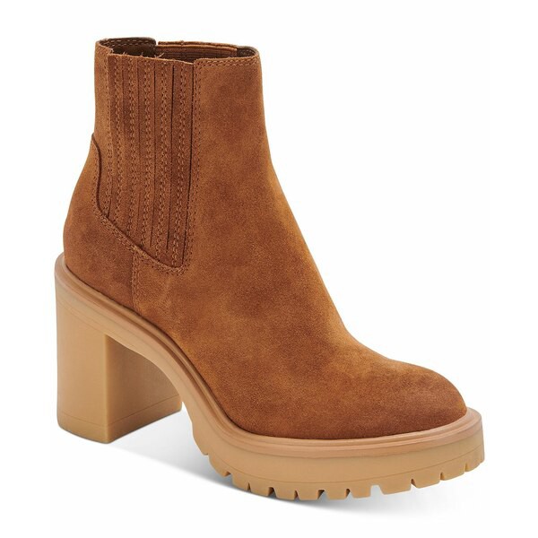 ドルチェヴィータ レディース ブーツ＆レインブーツ シューズ Caster H2O Cheslea Booties Camel Suede