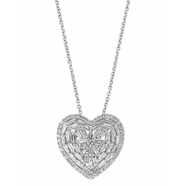 エフィー コレクション レディース ネックレス・チョーカー・ペンダントトップ アクセサリー EFFY® Diamond Baguette Cluster Heart